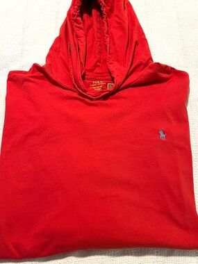 Polo Ralph Lauren Red Lightweight Hoodie Long Sleeve 4XB Big Tall